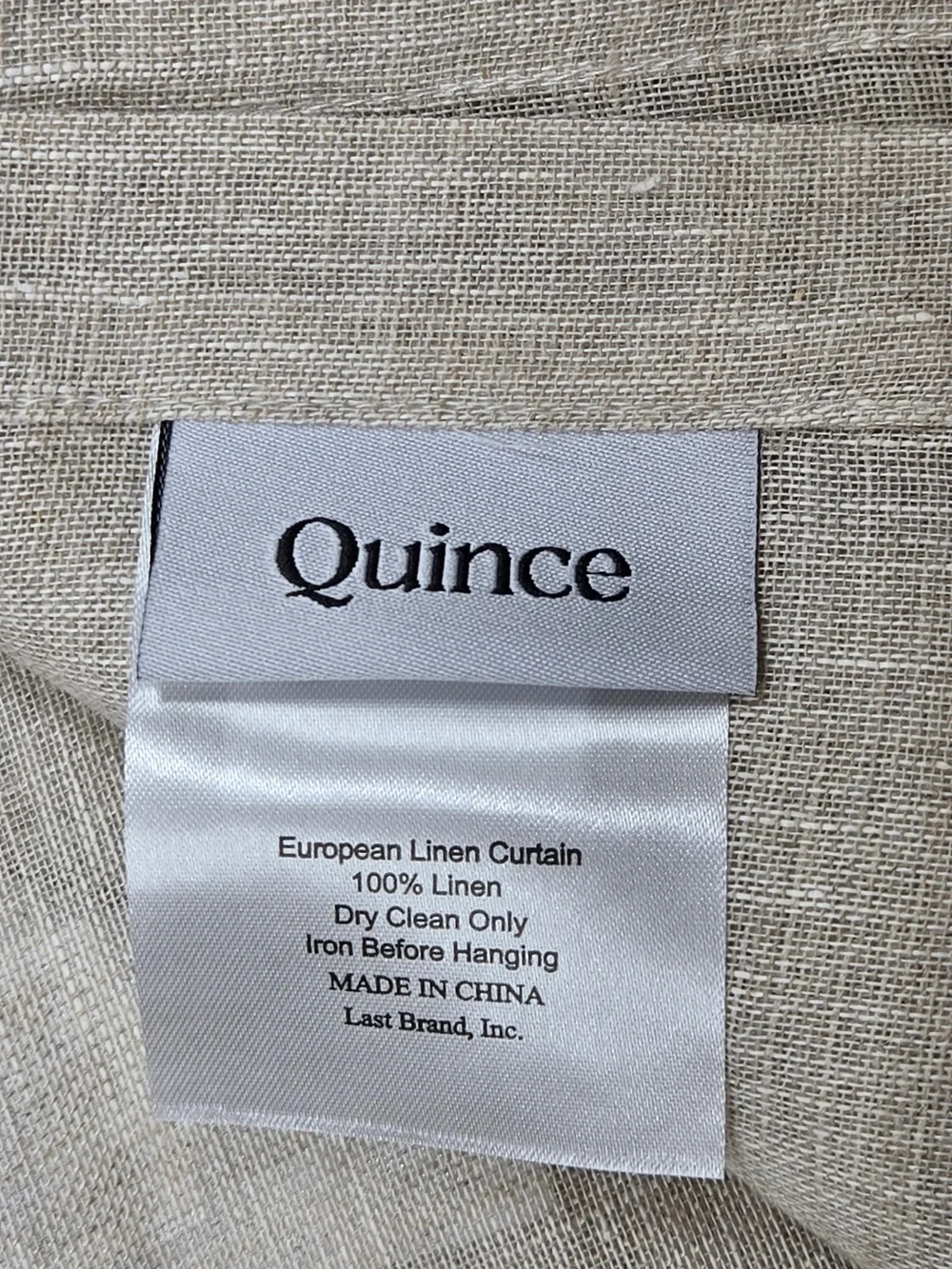 NWT QUINCE Set Of 2 48x108 European Linen Sheer Curtains Flax 9235